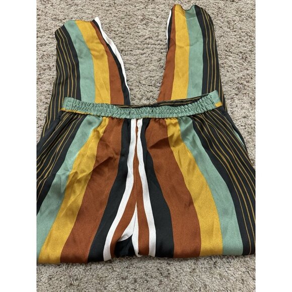 ZARA Basic Striped Skinny Pants Trousers Retro Rainbow Preppy Boho Sz XS READ - Picture 5 of 7